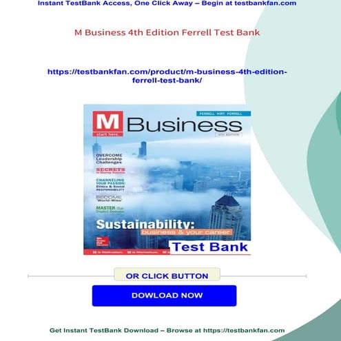 Download full ebook of M Business 4th Edition Ferrell Test Bank instant download pdf