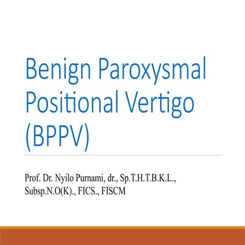 BPPVCheatSheet | PDF