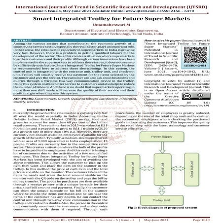 Smart Integrated Trolley for Future Super Markets
