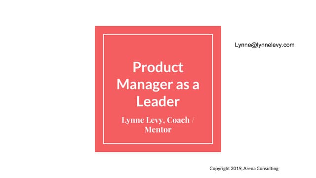 175 Product Manager as a Leader
