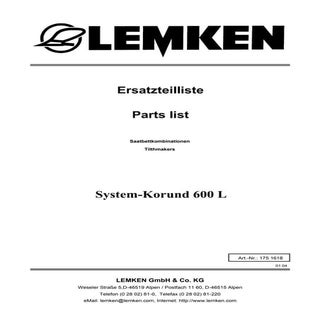 Lemken System-Korund 600 L