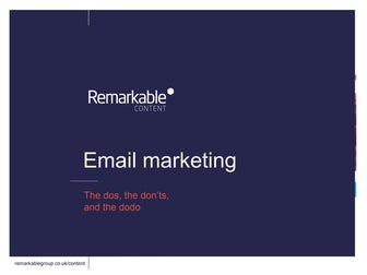 Email marketing - the dos, the don'ts and the dodo