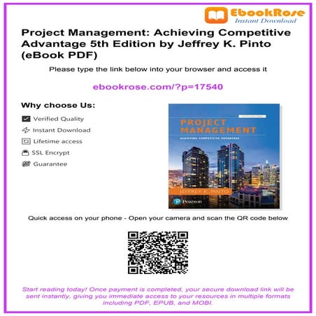 Project Management Achieving Competitive Advantage 4th Edition Pinto ...