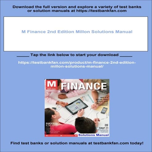 M Finance 2nd Edition Millon Solutions Manual