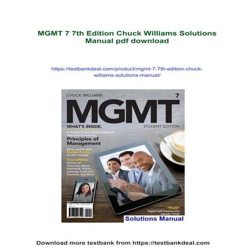 MGMT 7 7th Edition Chuck Williams Solutions Manual