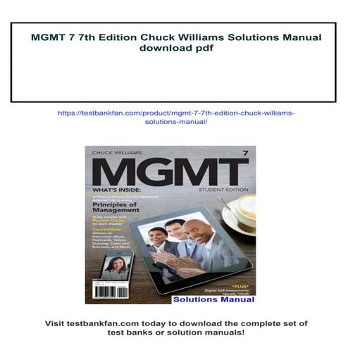 MGMT 7 7th Edition Chuck Williams Solutions Manual