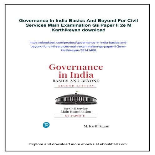 Governance In India Basics And Beyond For Civil Services Main Examination Gs ...