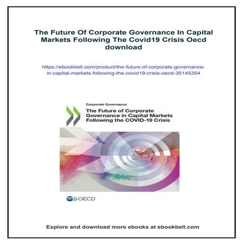 The Future Of Corporate Governance In Capital Markets Following The ...