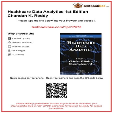Healthcare Data Analytics 1st Edition Chandan K. Reddy | PDF
