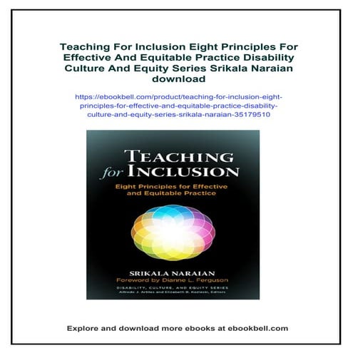 Teaching For Inclusion Eight Principles For Effective And Equitable ...