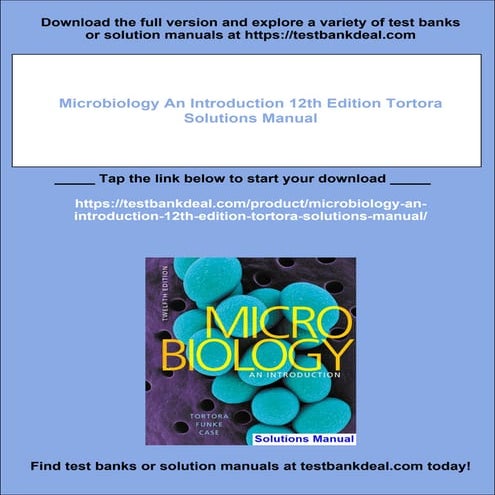 Microbiology An Introduction 12th Edition Tortora Solutions Manual