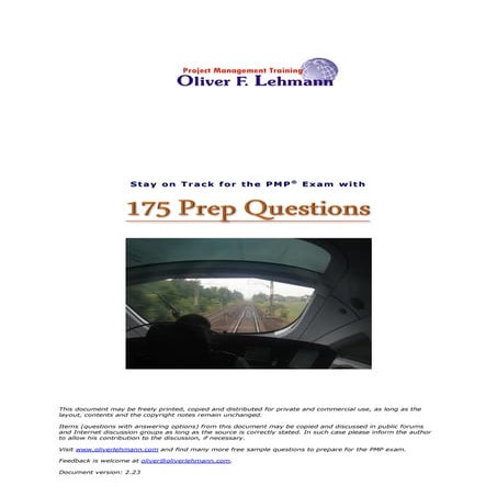 175 PMP Sample Questions