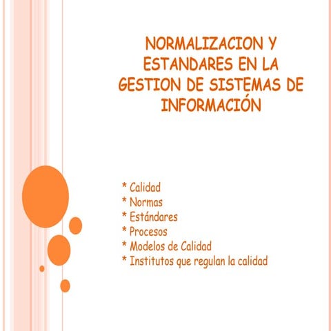 la calidad en los sistemas de informacion | PPTX