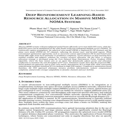 Deep Reinforcement Learning-Based Resource Allocation in Massive MIMO ...