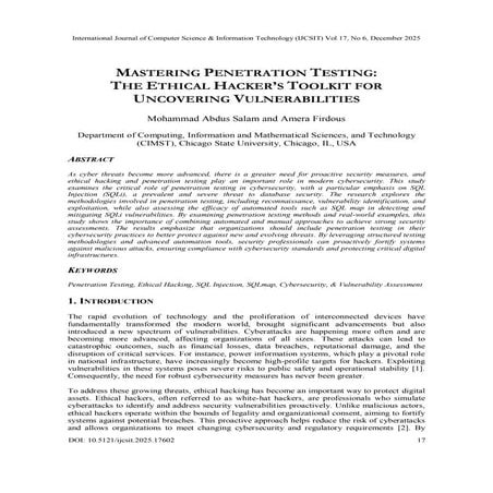 Mastering Penetration Testing: The Ethical Hacker’s Toolkit for ...