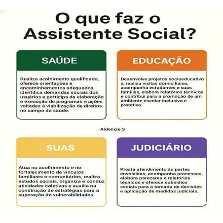 O que o assistente social faz? Saúde, educação, segurança publica | PDF