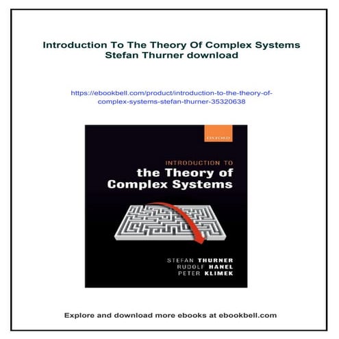 Introduction To The Theory Of Complex Systems Stefan Thurner | PDF
