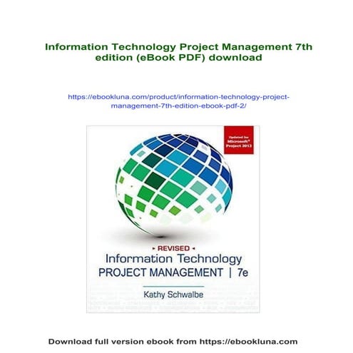 Information Technology Project Management 7th edition (eBook PDF)