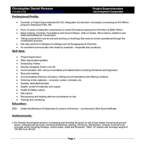 Christopher Persson CV | DOCX