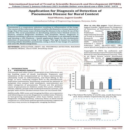 Application for Diagnosis of Detection of Pneumonia Disease for Rural Context