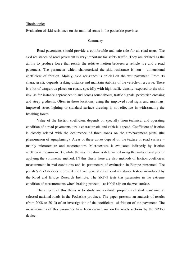 Thesis topic master engineer