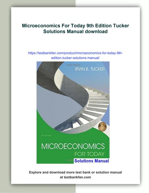 Microeconomics For Today 9th Edition Tucker Solutions Manual