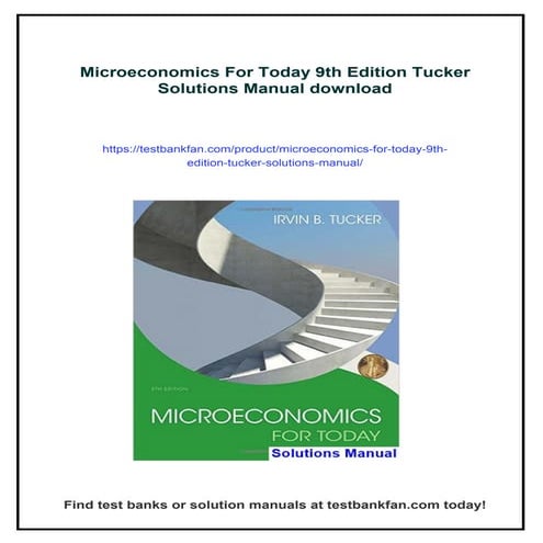 Microeconomics For Today 9th Edition Tucker Solutions Manual