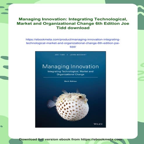 Managing Innovation: Integrating Technological, Market and Organizational Cha...