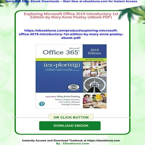 Exploring Microsoft Office 2019 Introductory 1st Edition by Mary Anne ...