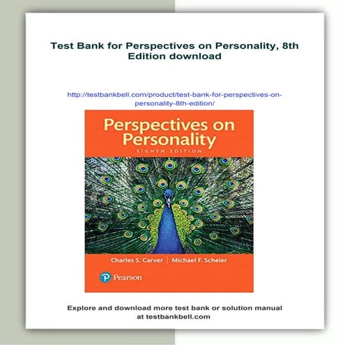 Test Bank for Perspectives on Personality, 8th Edition