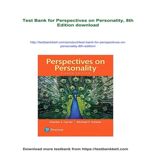 Test Bank for Perspectives on Personality, 8th Edition