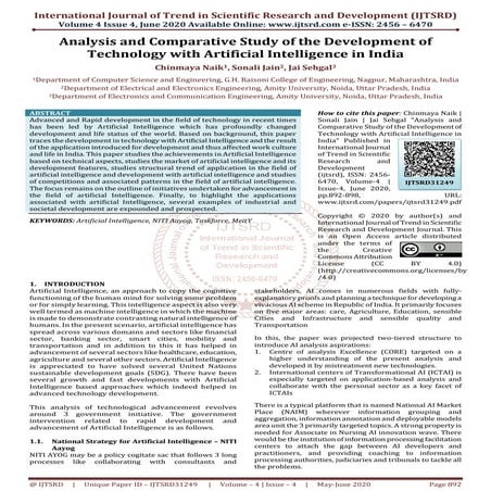 Analysis and Comparative Study of the Development of Technology with Artifici...