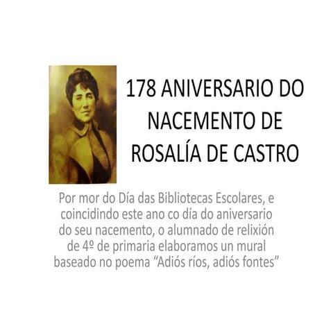 178 aniversario do nacemento de rosalía de castro