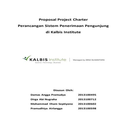 Proposal Project Charter