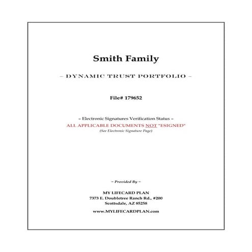 Smith Family Portfolio