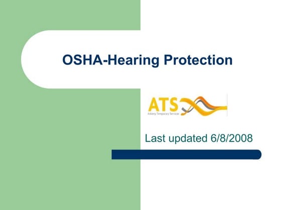 Occupational Hearing-Conservation-Training | PPTX
