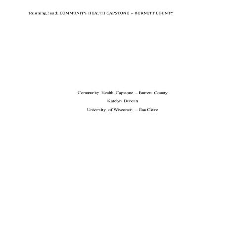Community Health Capstone Paper | DOCX