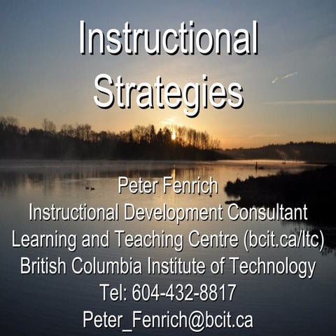Instructional strategies
