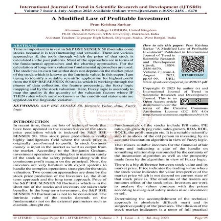 A Modified Law of Profitable Investment