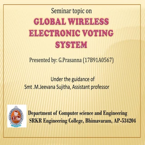 Global wireless electronic voting system