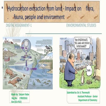Effect of Hydrocarbons extraction on flora fauna