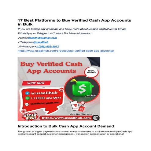17 Best Platforms to Buy Verified Cash App Accounts in Bulk .docx