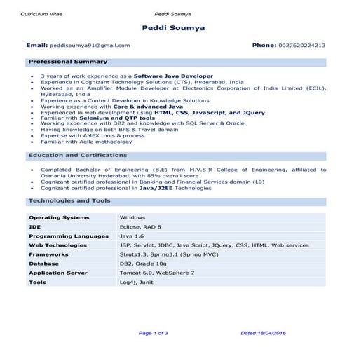 Resume Anamika Upadhyay-Java Devloper | DOCX