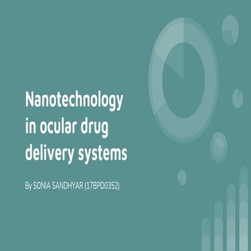 Nanotechnology in ocular drug delivery system | PPTX