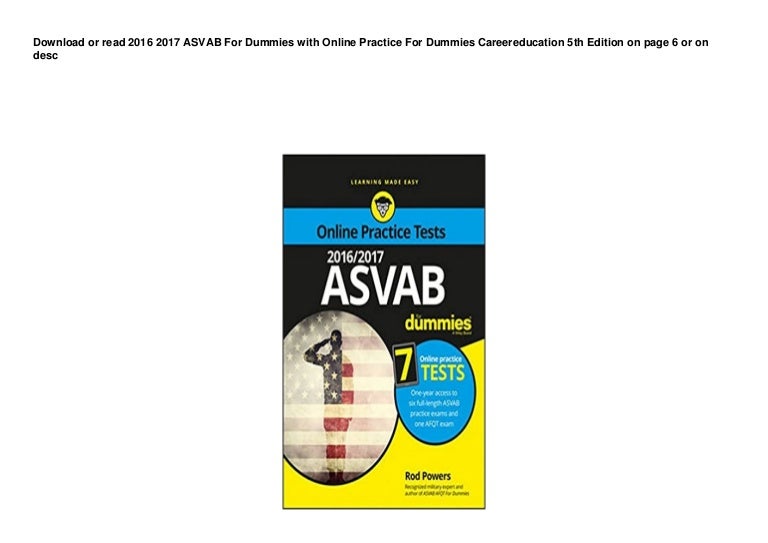 DL 2016 2017 ASVAB For Dummies with Online Practice For Dummies Careereducation 5th Edition pedeef 3 17c1713c86b 211123073559 thumbnail 4