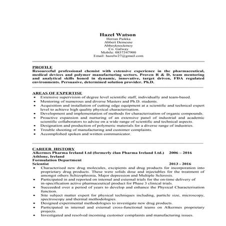 Hazel Watson Profile