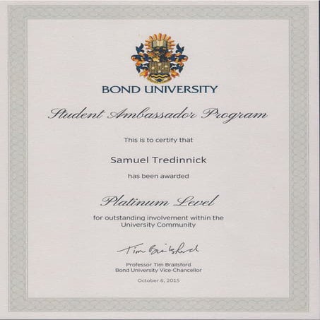 Bond University Letter | PDF