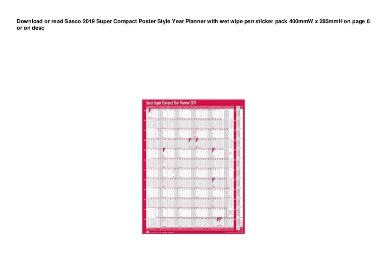 FR33 BUUK Sasco 2019 Super Compact Poster Style Year Planner with wet wipe pen sticker pack 400mmW x 285mmH pedeef 3 17ccb8e7fd1 211106085553 thumbnail 4