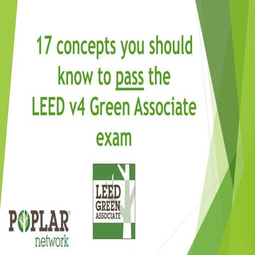 17 concepts you should know to pass the LEED v4 GA Exam