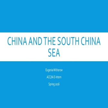 China and the South China Sea ACC